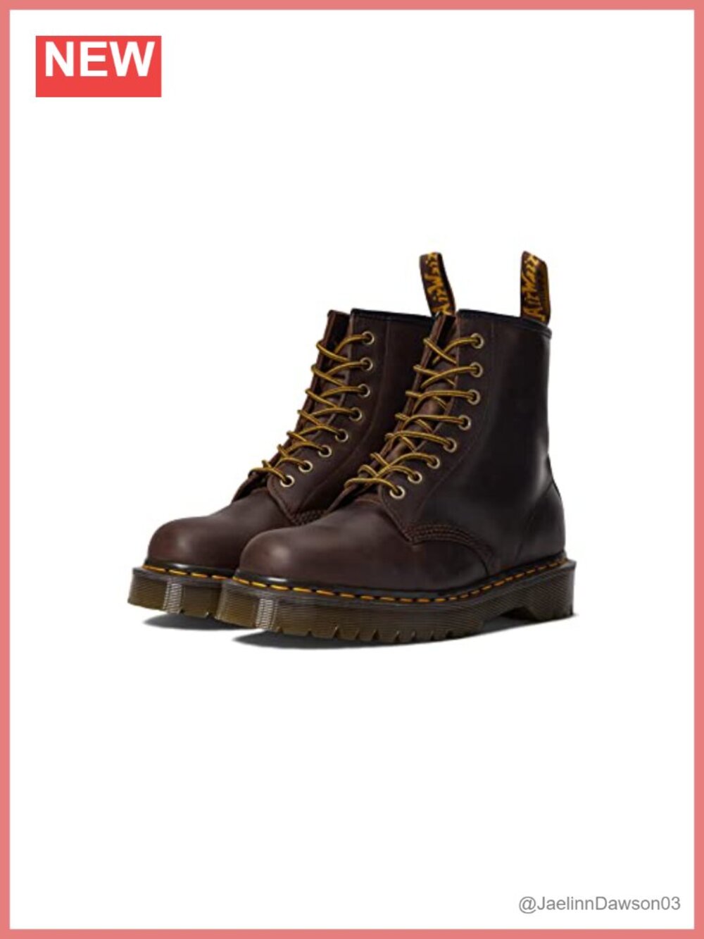 Dr. Martens 1460 Bex Combat Boots Leather Ankle Boots Lace Up